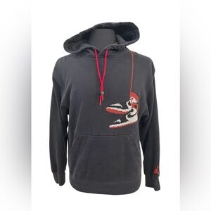 Air Jordan Jumpman Men's Small Black Hoodie Sweatshirt Embroidered Shoe Size Sml
